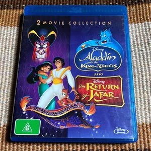 BLU RAY Disney Aladdin & the King of Thieves and  The Return of Jafar